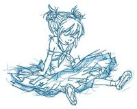 Tired after classes embroidery design