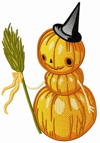 Pumpkin scarecrow 2 machine embroidery design