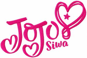 Jojo siwa logo embroidery design