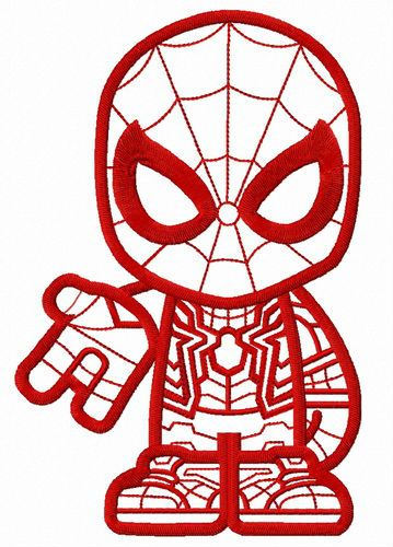 Spiderman teen machine embroidery design