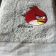 Angry birds logo embroidered on bath towel