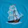 Sea ship embroidery design on t-shirt