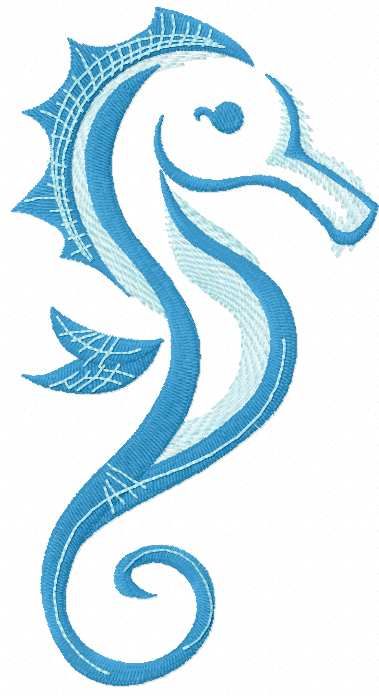 Seahorse free embroidery design