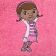 Bath towel with embroidered girl doctor