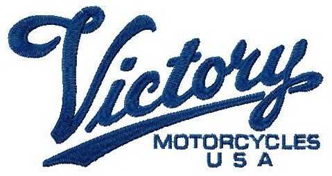Victory motocycles USA logo machine embroidery design