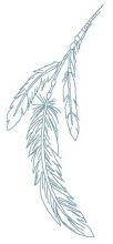 Weightless feathers embroidery design