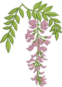 Wistaria  embroidery design