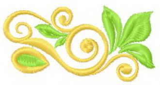 Vignette with leaves machine embroidery design