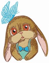 Bewildered bunny embroidery design
