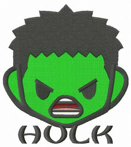 Teen Hulk head machine embroidery design