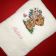 Bath towel with Teddy bear bouquet for you machine embroidery
