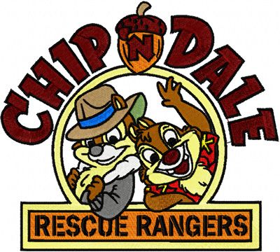 Chip & Dale Rescue Rangers big size machine embroidery design