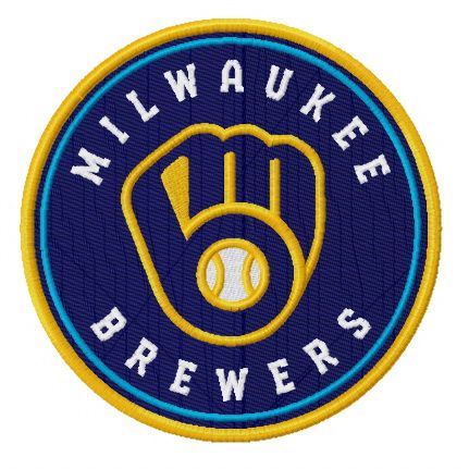 Milwaukee Brewers 2020 Primary logo machine embroidery design