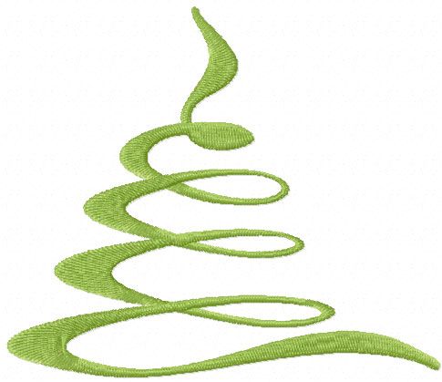 Christmas modern tree free embroidery design