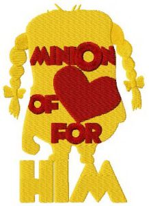 Minion silhouette embroidery design