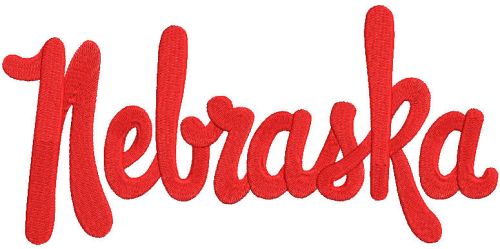 Nebraska Cornhuskers 2019 Wordmark Logo embroidery design