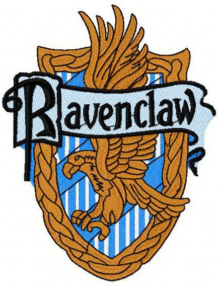 Ravenclaw machine embroidery design