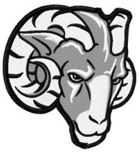 Fordham Rams logo 2 embroidery design
