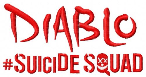Suicide Squad Diablo 3 machine embroidery design