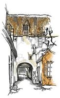 Austrian courtyard embroidery design