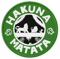 Hakuna Matata embroidery design