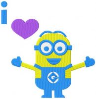 I love Minion embroidery design