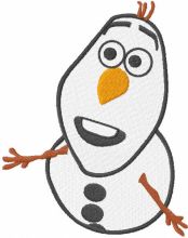 Olaf asks a question embroidery design