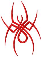Tribal spider embroidery design