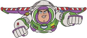 Flying Buzz Lightyear embroidery design