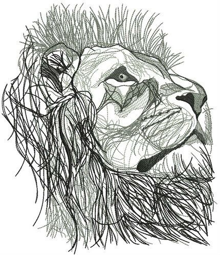 Lion from Narnia machine embroidery design