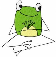 Funny frog free embroidery design 18