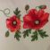 Poppies embroidered
