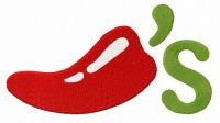 Chili's logo embroidery design