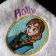 Anna badge design on towel embroidered