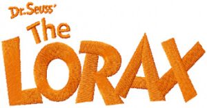 Dr. Seuss Lorax Logo embroidery design