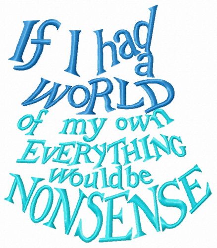 World of my own machine embroidery design