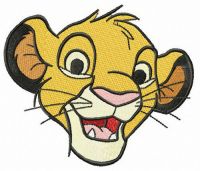 Adorable Simba embroidery design