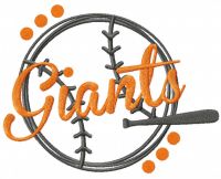 Giants Baseball embroidery design