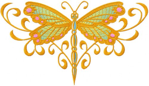 Celtic dragonfly machine embroidery design