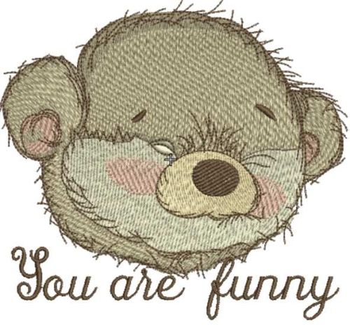 Teddy bear you are funny embroidery design