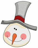 Ruddy snowman 4 embroidery design