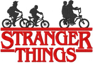 Stranger Things logo embroidery design