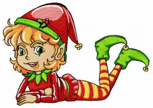 Christmas elf 8 embroidery design