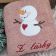 Embroidered towel  with snowman as christmas gift