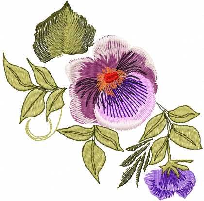 Flower free embroidery design 35