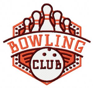 Bowling club 2 embroidery design