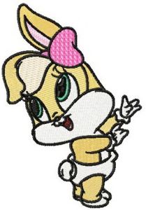 Baby Lola Bunny embroidery design