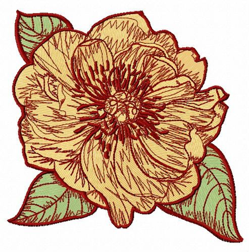 Big rose flowers 4 machine embroidery design
