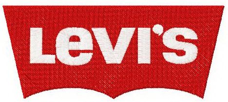 Levi's logo machine embroidery design