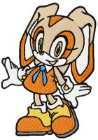 Cream the Rabbit embroidery design